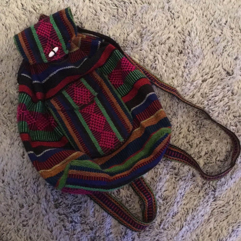 Handwoven festival backpack